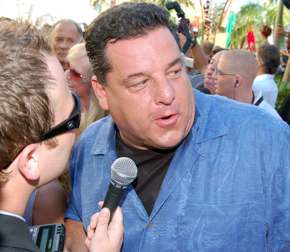 Actor Steve Schirripa talks to members of the South Florida media at the Seminole Hard Rock moments before final Sopranos episode aired.