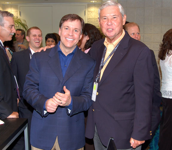 Sportscaster Bob Costas and former U.S. Senator Bob Graham (R-Fla.) at the Make-A-Wish Foundation of Southern Florida's Ultimate Sports Auction.