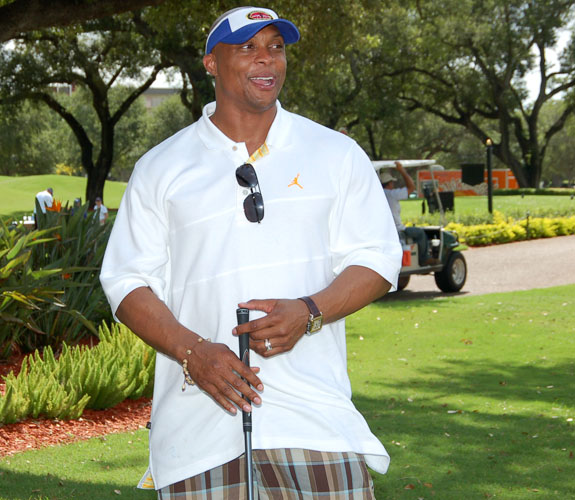 Former NFL running back Eddie George at Jason Taylor's celebrity golf event at Grande Oaks in Davie, Fla.