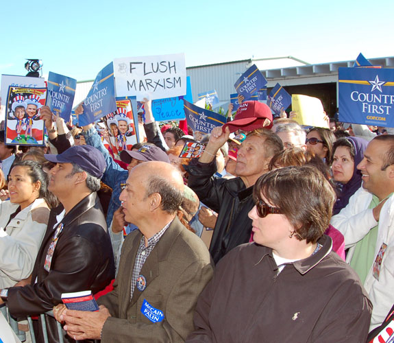 Thousands came out to show their support for Arizona senior senator John S. McCain at an early-morning rally in the Little Havana section of Miami.