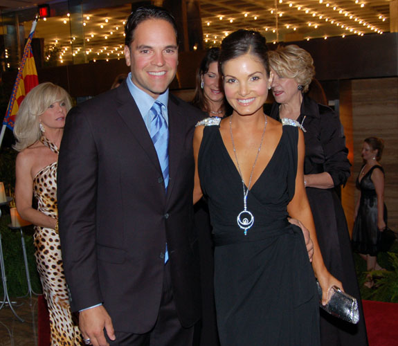 Former big league catcher Mike Piazza, with his wife, Alicia Rickter, at the Make-A-Wish Foundation of Southern Florida's annual Intercontinental Ball.