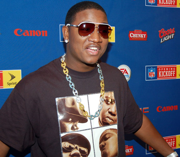 Jasiel Robinson, a.k.a. Yung Joc, poses for photos at the NFL Kickoff Concert news conference at the Loews Hotel on Miami Beach, Fla.