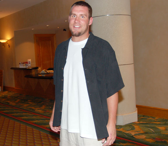 Pittsburgh Steelers quarterback Ben Roethlisberger arrives at the Marino Foundation Charity Dinner at the Loews Hotel on Miami Beach, Fla.